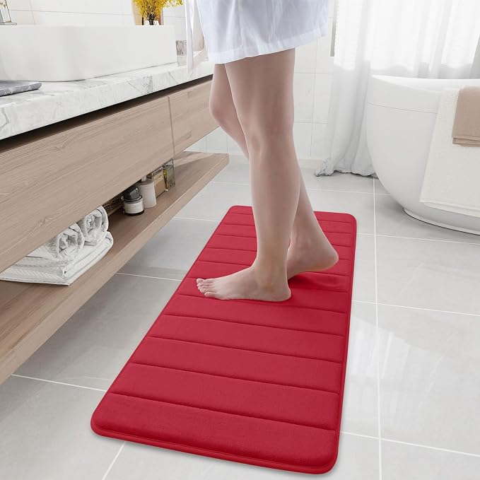 Buganda Memory Foam Bath Mat, Ultra Soft and Non-Slip Bathroom Rugs, Water by Buganda