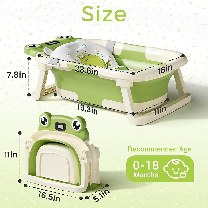 Baby Bathtub, Collapsible Newborn Bathtub - Image 2