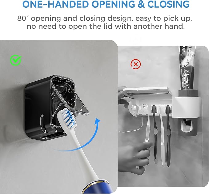 Toothbrush Holders for Bathrooms, Single Toothbrush Dispenser Storage Organizer - Image 4