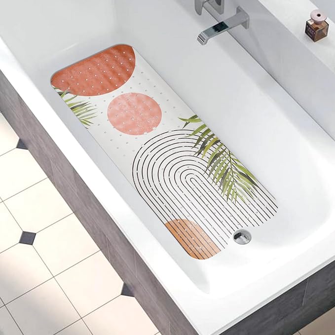 Bathtub Mat Non Slip, Bohemia Extra Long Bath tub Mat Shower Floor Mat - Image 5