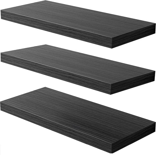 Floating Shelf, 36 in W x 12.75 in D x 2 in H Wooden Floating Wall Shelf by Home