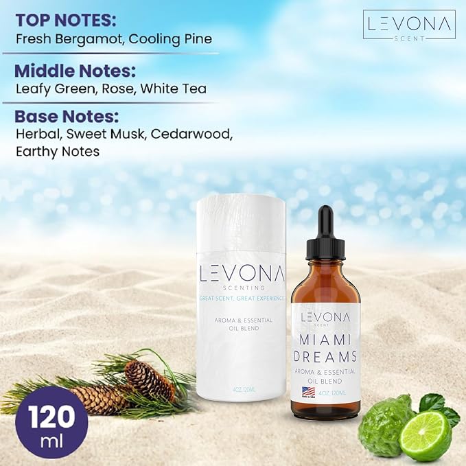 Levona Scent Essential Oils for Diffusers for Home: Miami Dreams Hotel & Home - Image 2