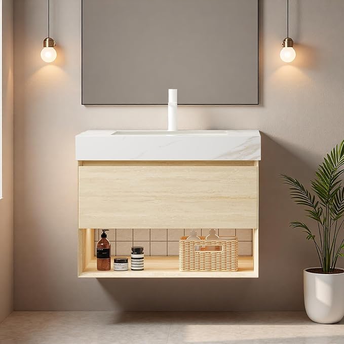 Ambrovina 30" Floating Bathroom Vanity by Unknown