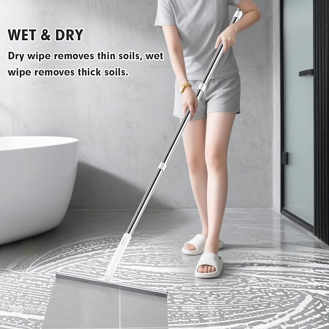 JOYBOS Rubber Floor Squeegee for Smooth Surface Concrete Floor, Tile Floor - Image 5