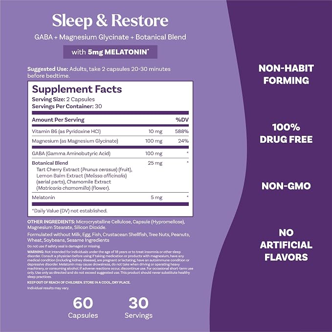 Natrol Sleep & Restore Capsules - Image 5