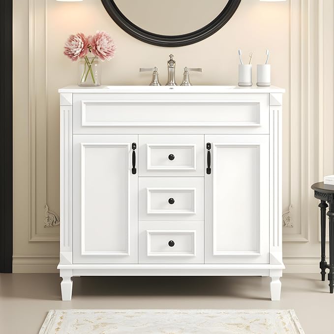 Merax 36” Bathroom Vanity with Sink, Freestanding Single Bathroom Sink Vanity by Merax