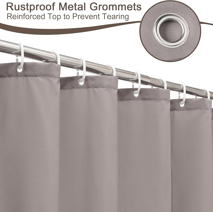 AooHome Extra Long Shower Liner, Fabric Bathroom Curtain - Image 6