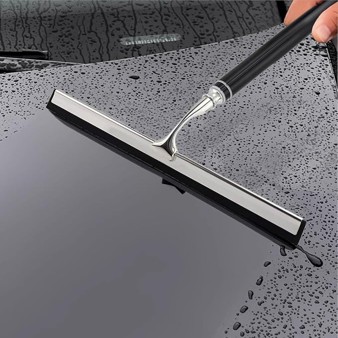 Window Squeegee with Extension Pole, 17.3″-60″ Telescopic Shower Squeegee - Image 6