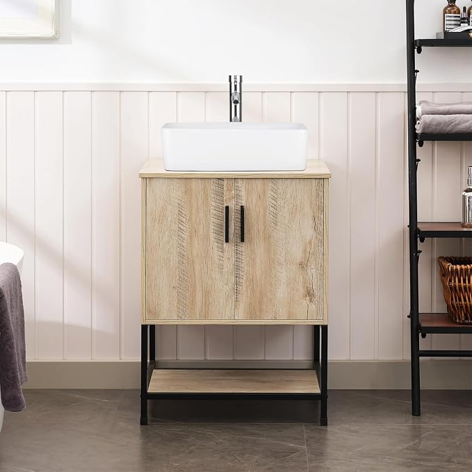 UEV 24" Bathroom Vanity, Oak Color Bathroom Vanity Set - Image 6