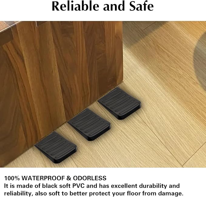 8 Pack Plastic Shims Table Wedge Black Toilet Shim, Levelers Adjustable Blocks - Image 3