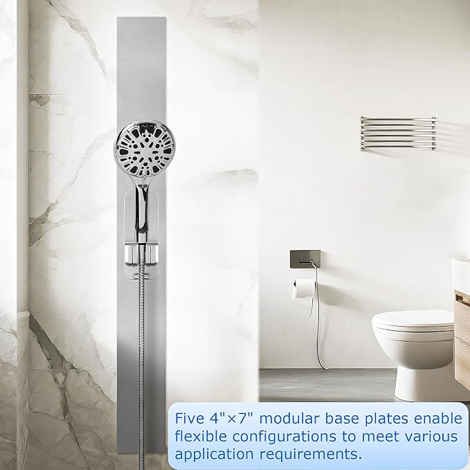 Modular Magnetic Handheld Shower Holder, 5-Section Customizable Sliding Rail - Image 7