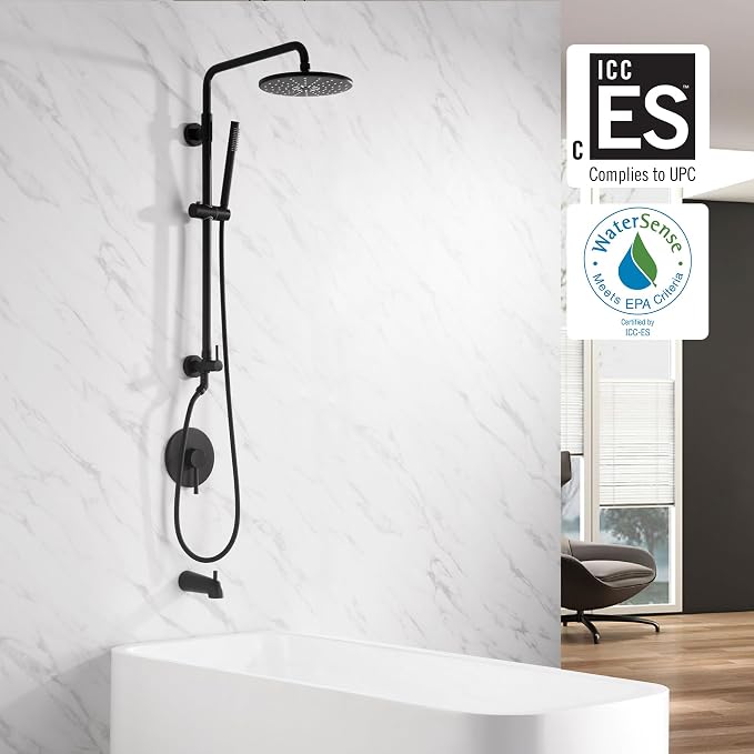 sumerain Black Hand Shower System - Image 2