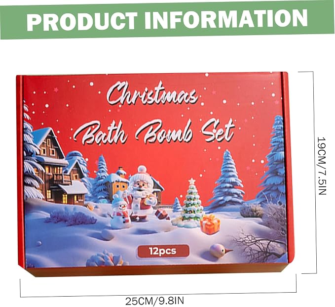 Christmas Bath Bombs 12PCS/Set Different Scents Natural Organic Bath Bombs - Image 5