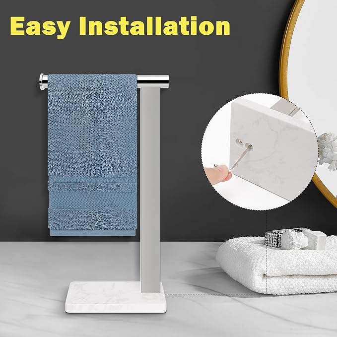 Stainless Steel L-Shaped Hand Towel Holder, SUS304 Bathroom Towel Rack - Image 7