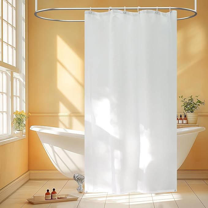 Waterproof Fabric Stall Shower Curtain Liner by Seenus