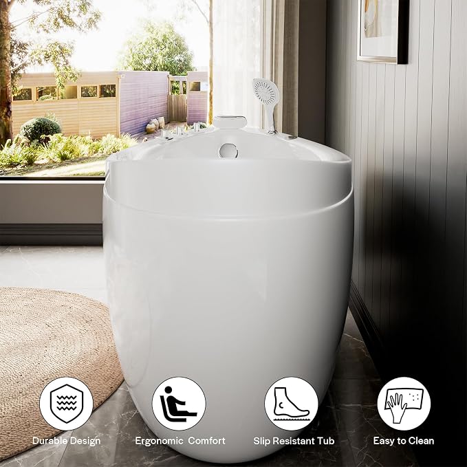 Empava Bathtub, 59 Inch Soaking Tub - Image 3