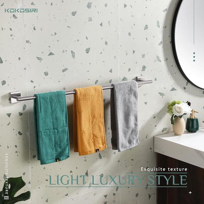KOKOSIRI Towel Holder Bathroom Accessory Towel Bar - Image 6