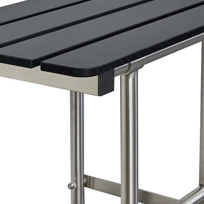 28-inch x 15-inch ADA Bariatric Folding Wall Mount Bathroom Shower Seat Bench - Image 3