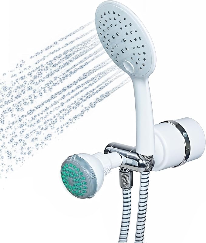 Crystal Quest Luxury Shower Power Handheld & Shower Head Combo Filtration by CrystalQuest