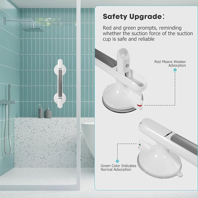 2 Pack Shower Handle, Heavy Duty Suction Cup Grab Bars Handle - Image 2