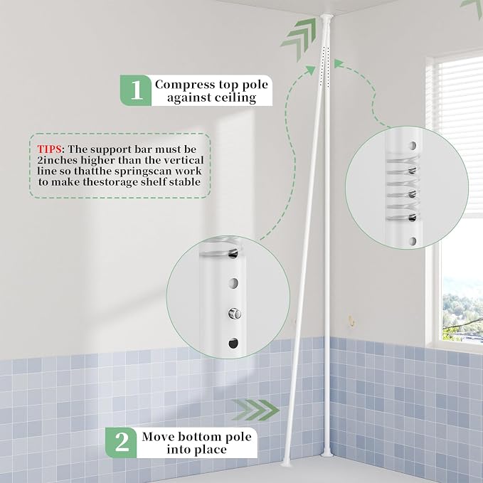Tension Pole Shower Caddy Organizer - Image 5