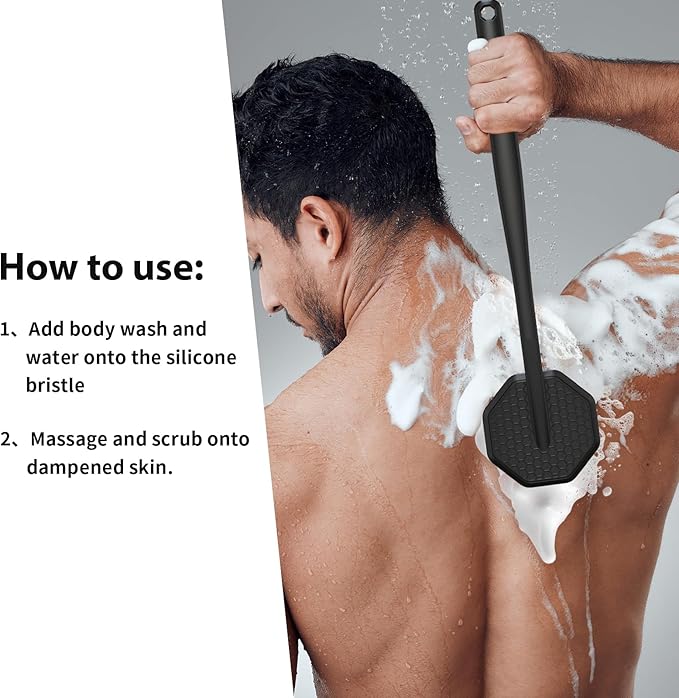 iTokGoK® Premium Silver-Infused Silicone Back Scrubber - Image 3