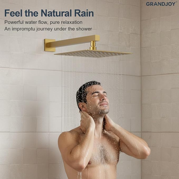 Brushed Gold 10 Inch Rainfall Shower System - Image 3