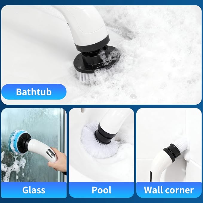 Rechargeable Electric Spin Scrubber, Waterproof Power Cleaner - Image 4