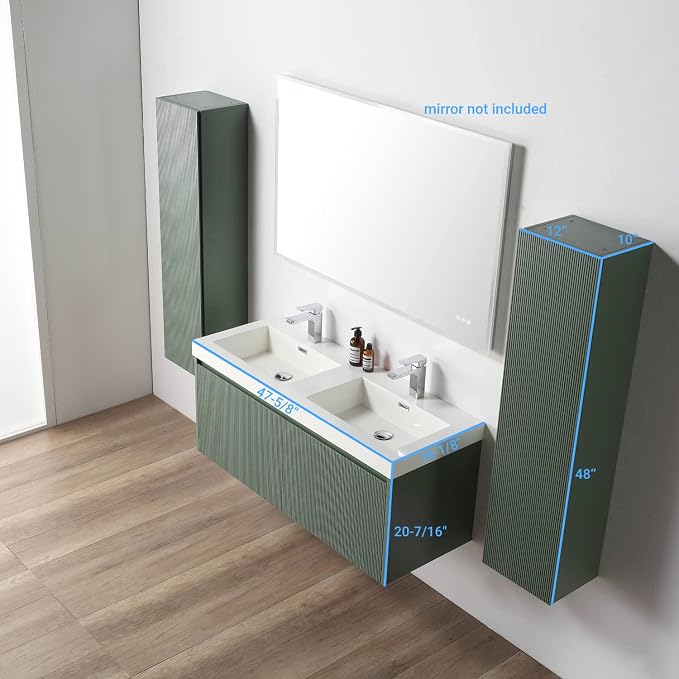 Blossom 48 Inch Double Sink Bathroom Vanity - Image 3