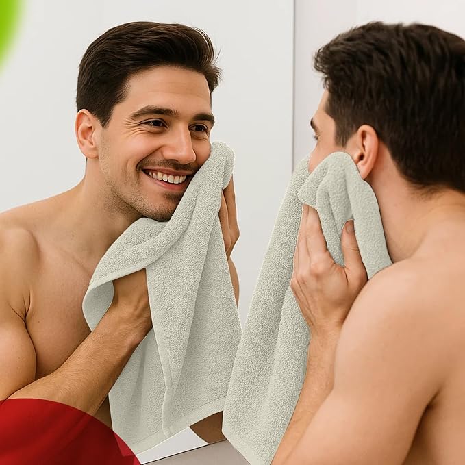 RIVERSIDE 6 Pack Premium Hand Towels Set, 16x28 inches, 100% Ring Spun Cotton - Image 2