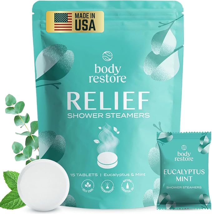 Body Restore Shower Steamers Aromatherapy 15 Pack by BodyRestore