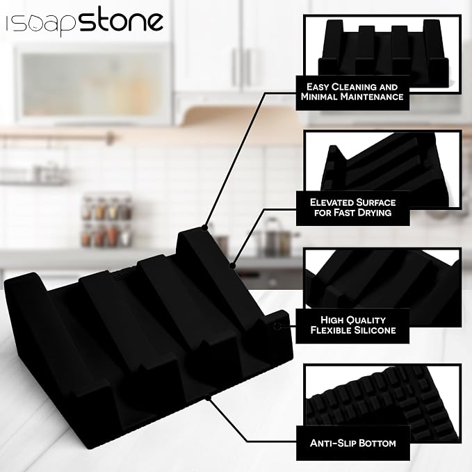 Silicone Soap Dish Self Draining Bar Soap Holder - Image 5