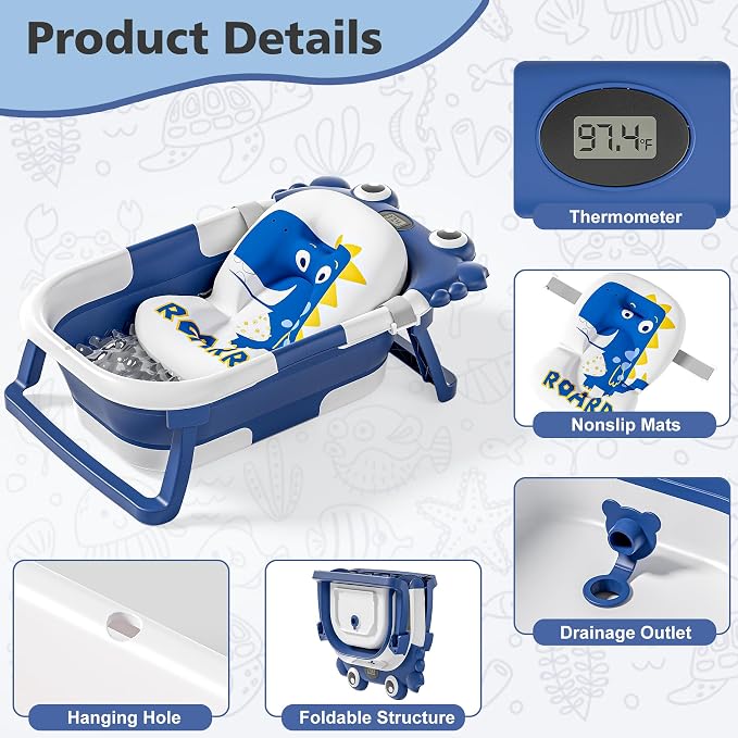 Collapsible Baby Bathtub for Newborns - Image 2