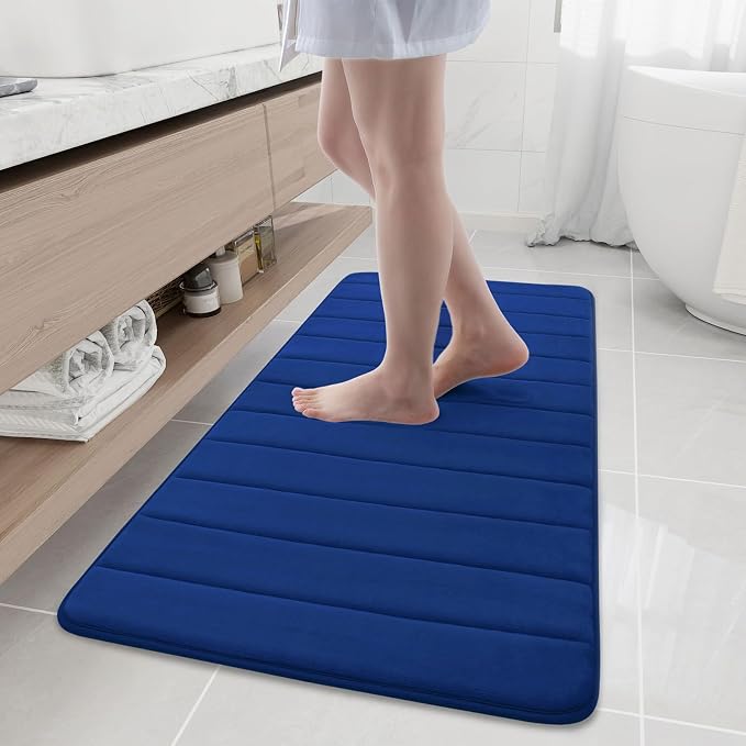 Buganda Memory Foam Bath Mat, Ultra Soft and Non-Slip Bathroom Rugs, Water by Buganda