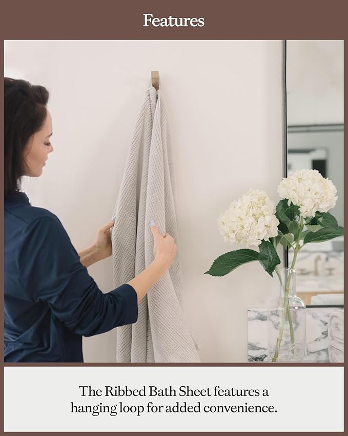 Cozy Earth Ribbed Bath Sheet Set - Image 4