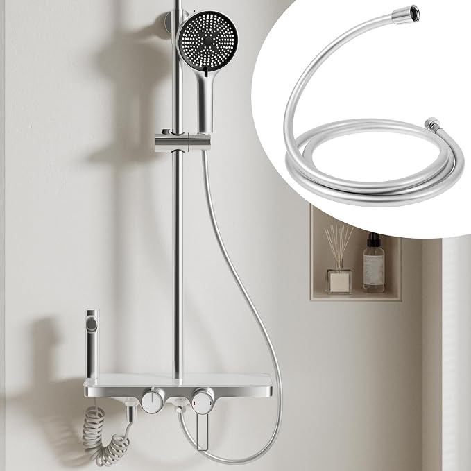 PVC Shower Hose，Explosion Proof Flexible Replacement Long Hose - Image 8