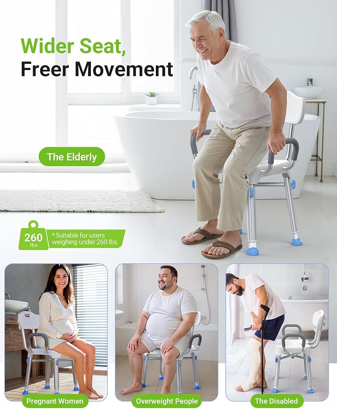 Ergonomic H-Shaped Shower Chair - Image 5