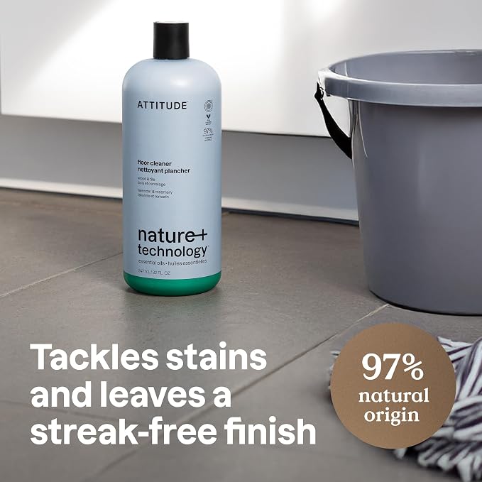 ATTITUDE Floor Cleaner, Natural Origin Ingredients, EWG Verified, Dissolves - Image 2