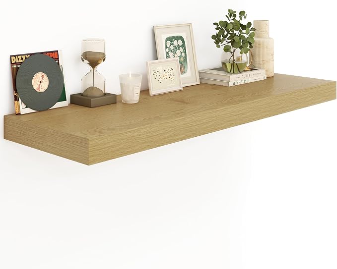 12" Deep Bathroom Floating Shelves by Heimlove