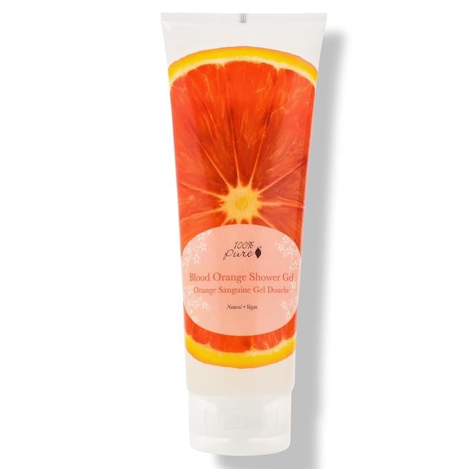 100% PURE Blood Orange Shower Gel Natural Foaming & Hydrating Body Wash by 100Pure