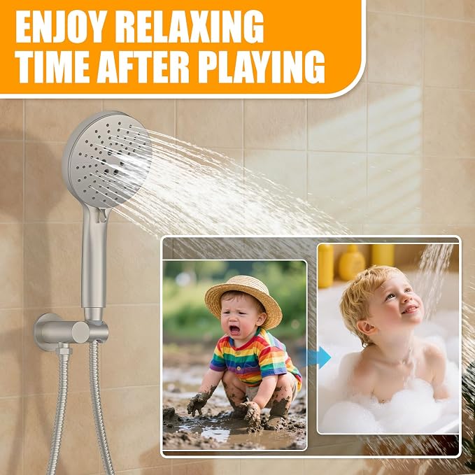 3 Functions Shower System，Modern Three-Setting 10-Inch Round Rain Shower Head - Image 5