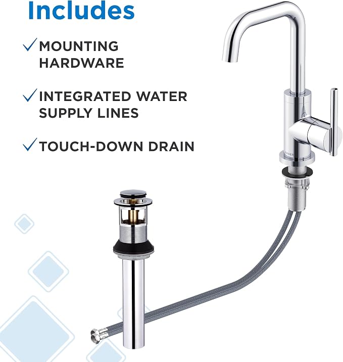 Parma Chrome Bathroom Sink Faucet - Image 7