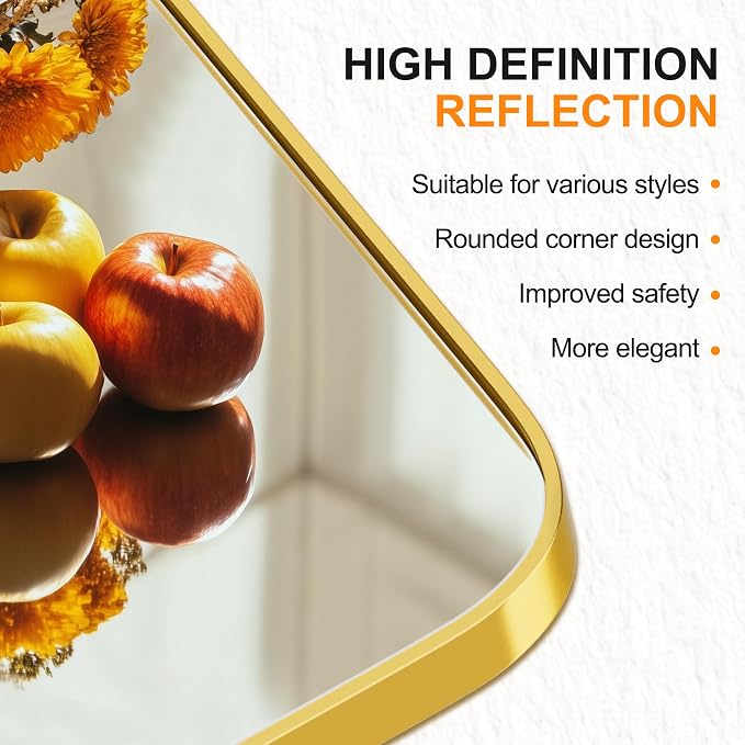 Delma Bathroom Mirror, High-Definition Vanity Mirror, Versatile Mirror - Image 5