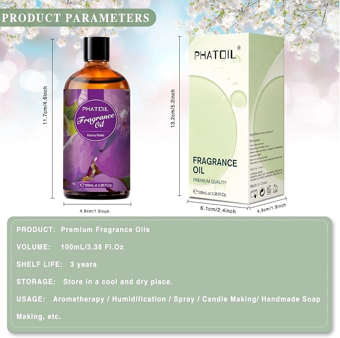 PHATOIL 3.38FL.OZ Parma Violet Fragrance Oils - Image 3