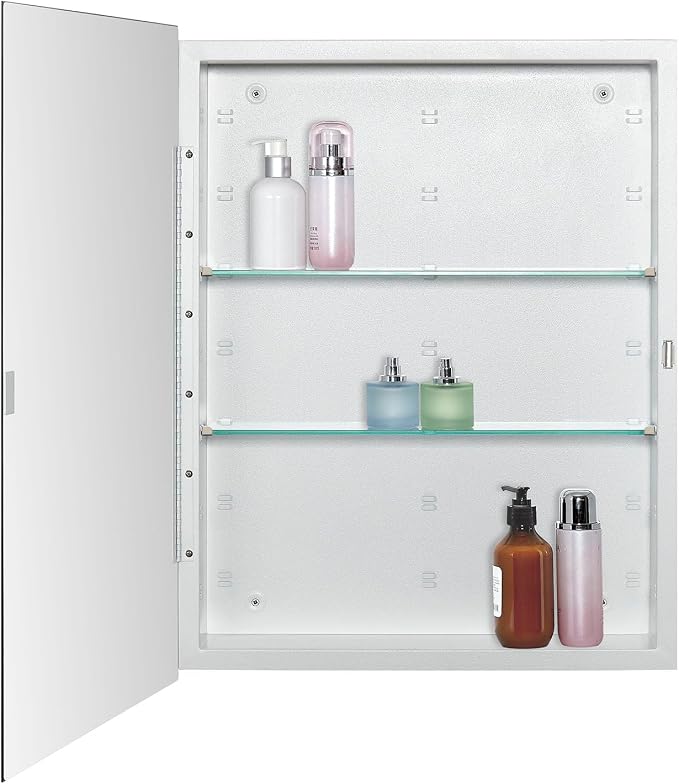 Bathroom Medicine Cabinet with Beveled Edge Mirrored Door 20 x 26 inch - Image 5