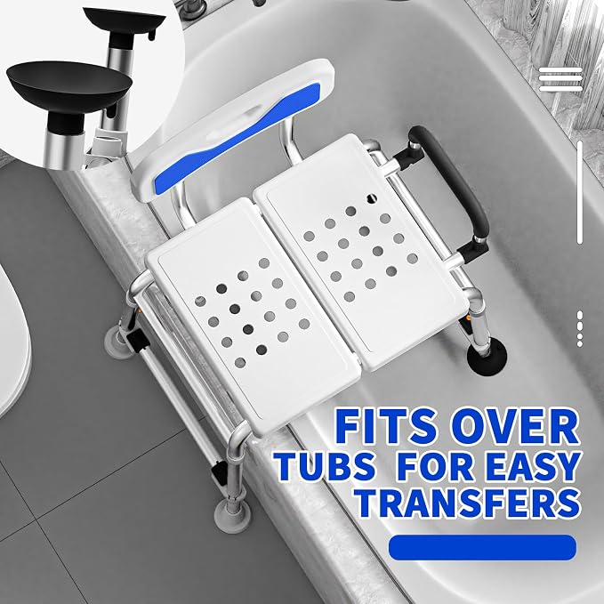 Heavy Duty Width Adjustable Bath Tub Transfer Shower Bench - Image 6