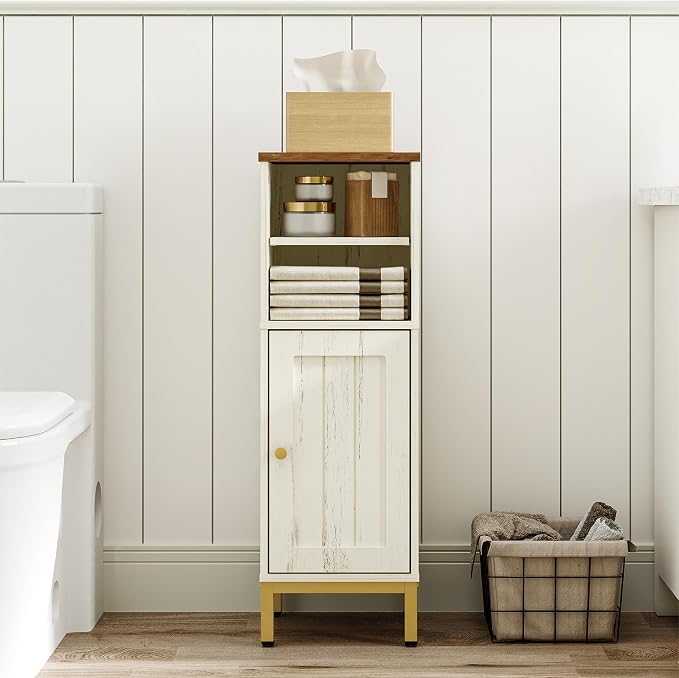 Bathroom Storage Cabinet, Corner Floor Cabinet by Hzuaneri