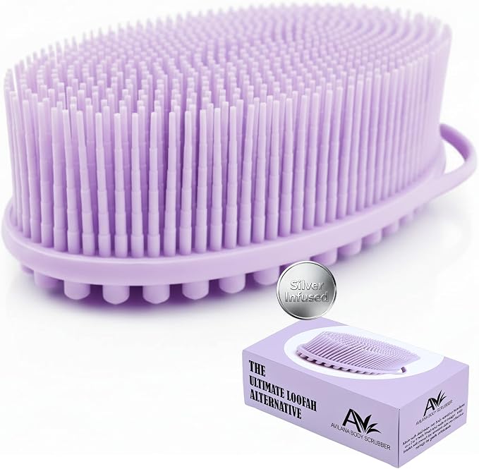 Silver Infused Silicone Body Scrubber Shower by Avilana