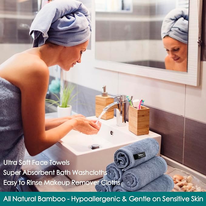 Reusable Makeup Remover Towels, Super Soft and Gentle Face Towels on Sensitive - Image 4