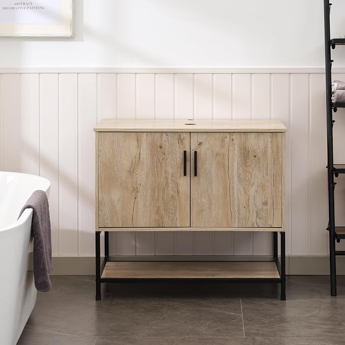 UEV Rustic Oak 36 Inch Bathroom Vanity - Image 4